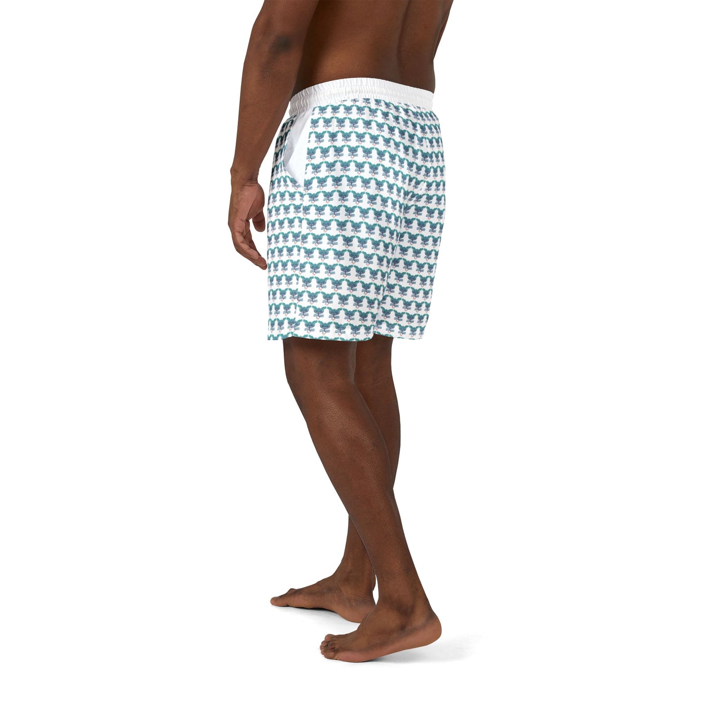 Trendy Unisex Swim Shorts, Summer Beach Wear, Vacation Essentials, Pool Party Attire, AOP Design, Perfect for Sunbathing