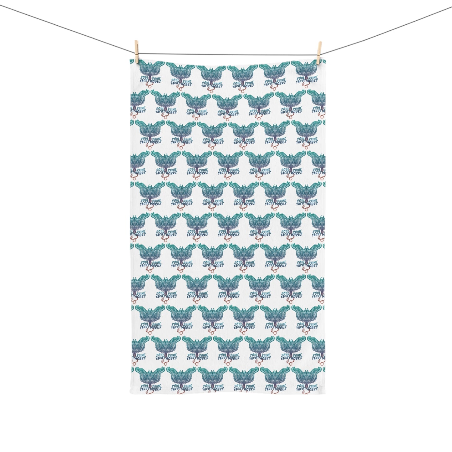 Whimsical Soul Shine Yachtworks Print Hand Towel - Fun Kitchen Decor, Gift for Pet Lovers, Bathroom Accessory, Unique Housewarming Gift, Cute Home Textiles