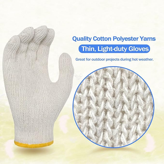 Cotton Work Glove Liner Light Duty