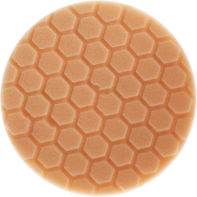 Hex-Logic Medium-Heavy Cutting Pad, Orange (6.5 Inch Pad Made for 6 Inch Backing Plates), 1 Pad Included