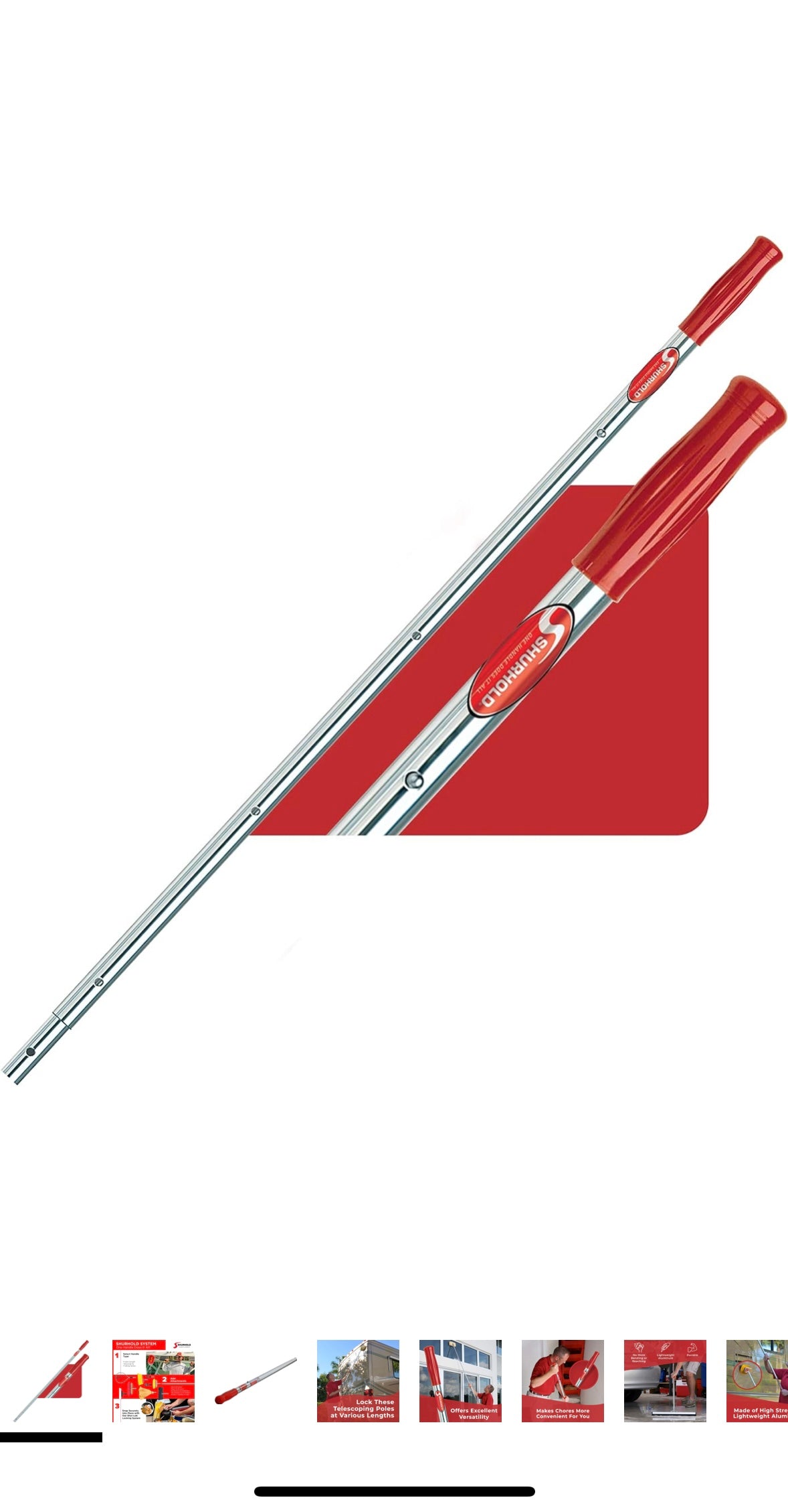 Shurhold 833 6' Telescoping Extension Handle with 40"-72" Locking Length