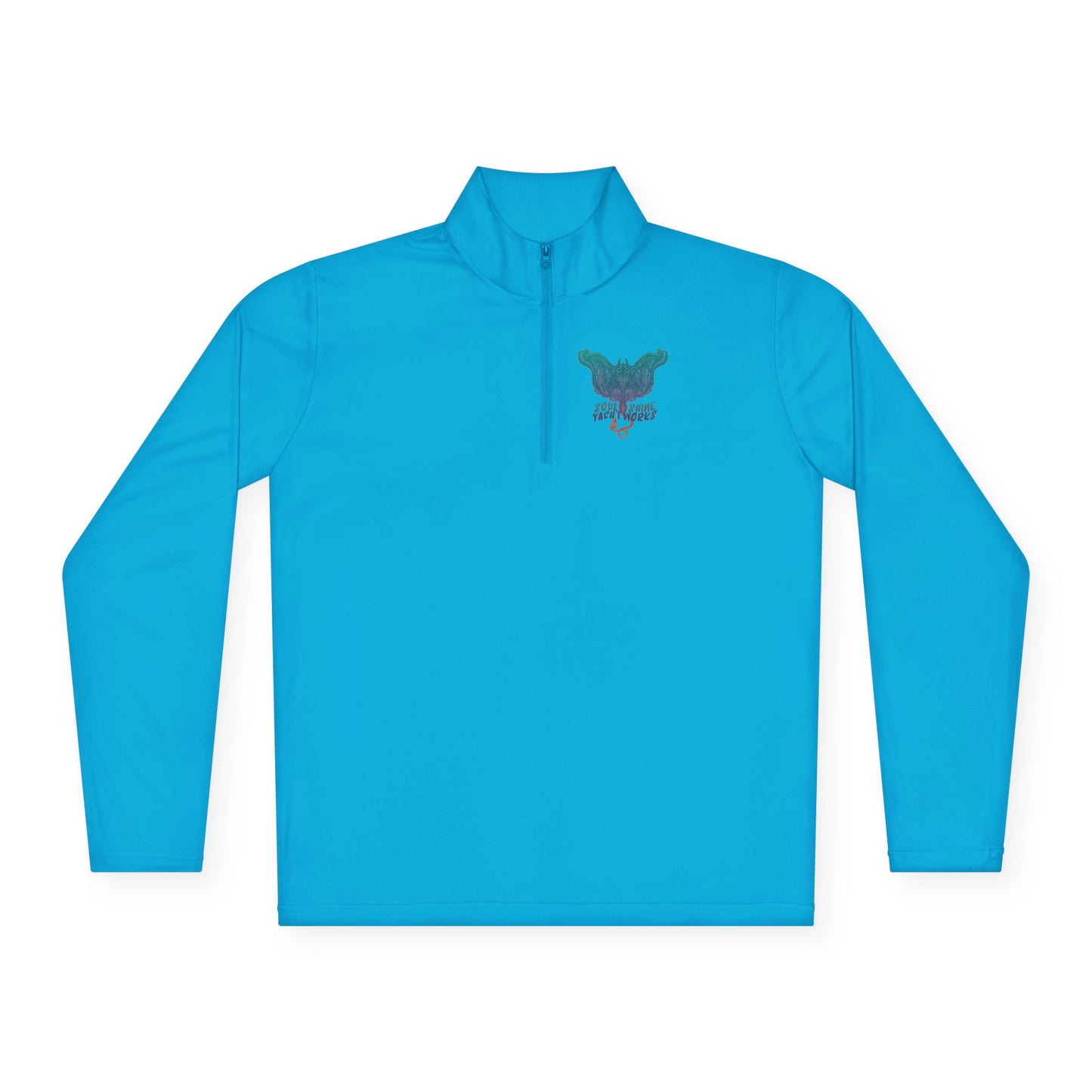 Soul Shine Yachtworks Manta Vibrant Unisex Quarter-Zip Pullover - Perfect for Casual Outings, Cozy Layering, Outdoor Adventures, Unique Gift Idea, Stylish Sweatshirt