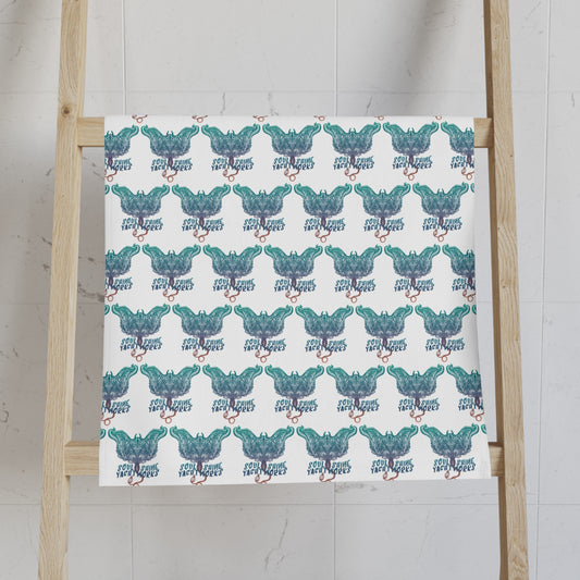 Whimsical Soul Shine Yachtworks Print Hand Towel - Fun Kitchen Decor, Gift for Pet Lovers, Bathroom Accessory, Unique Housewarming Gift, Cute Home Textiles