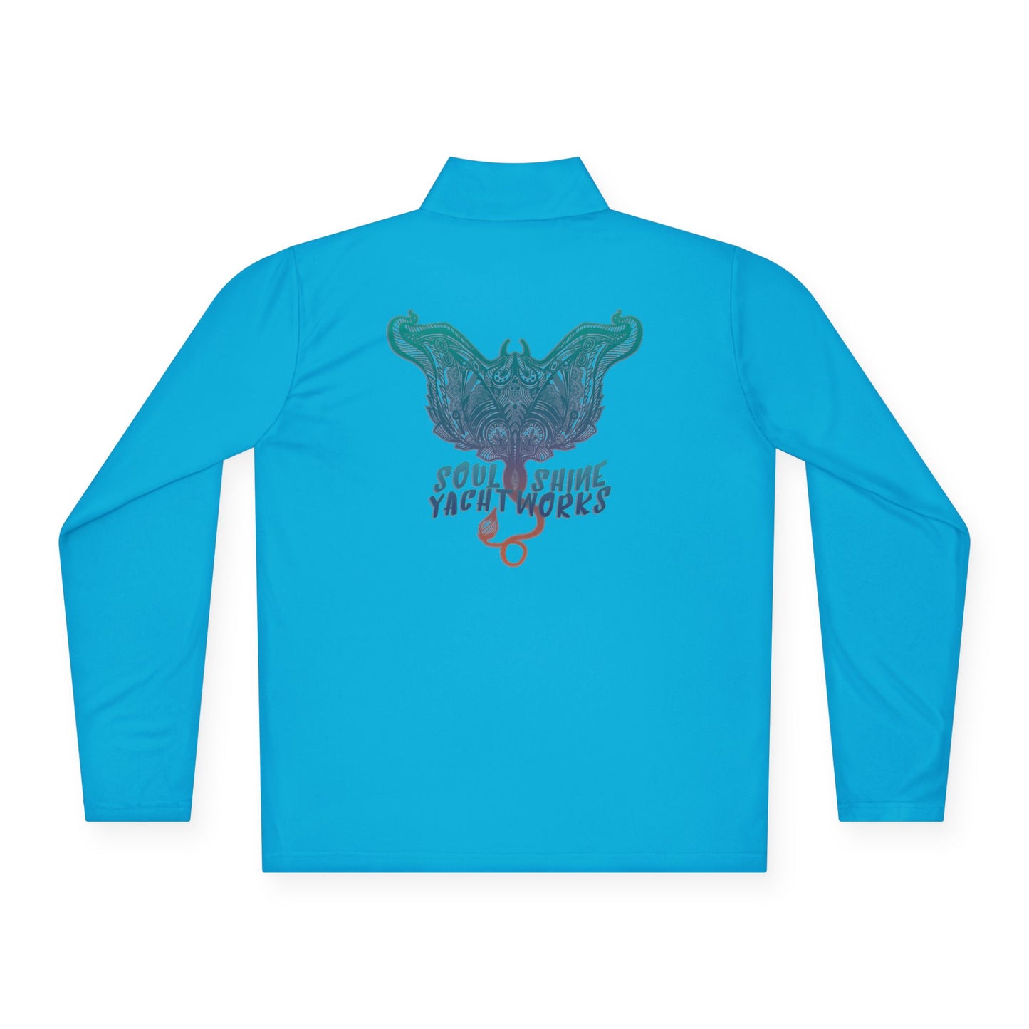 Soul Shine Yachtworks Manta Vibrant Unisex Quarter-Zip Pullover - Perfect for Casual Outings, Cozy Layering, Outdoor Adventures, Unique Gift Idea, Stylish Sweatshirt