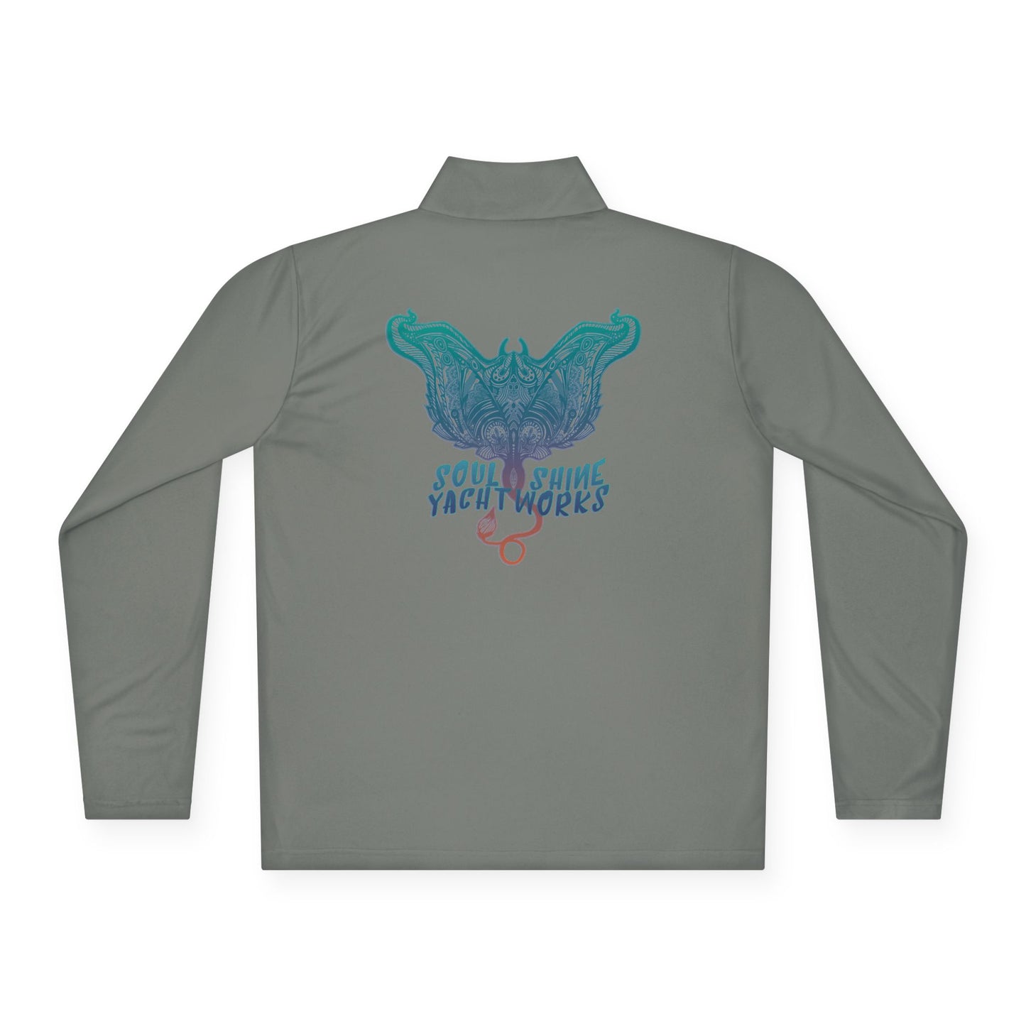 Soul Shine Yachtworks Manta Vibrant Unisex Quarter-Zip Pullover - Perfect for Casual Outings, Cozy Layering, Outdoor Adventures, Unique Gift Idea, Stylish Sweatshirt