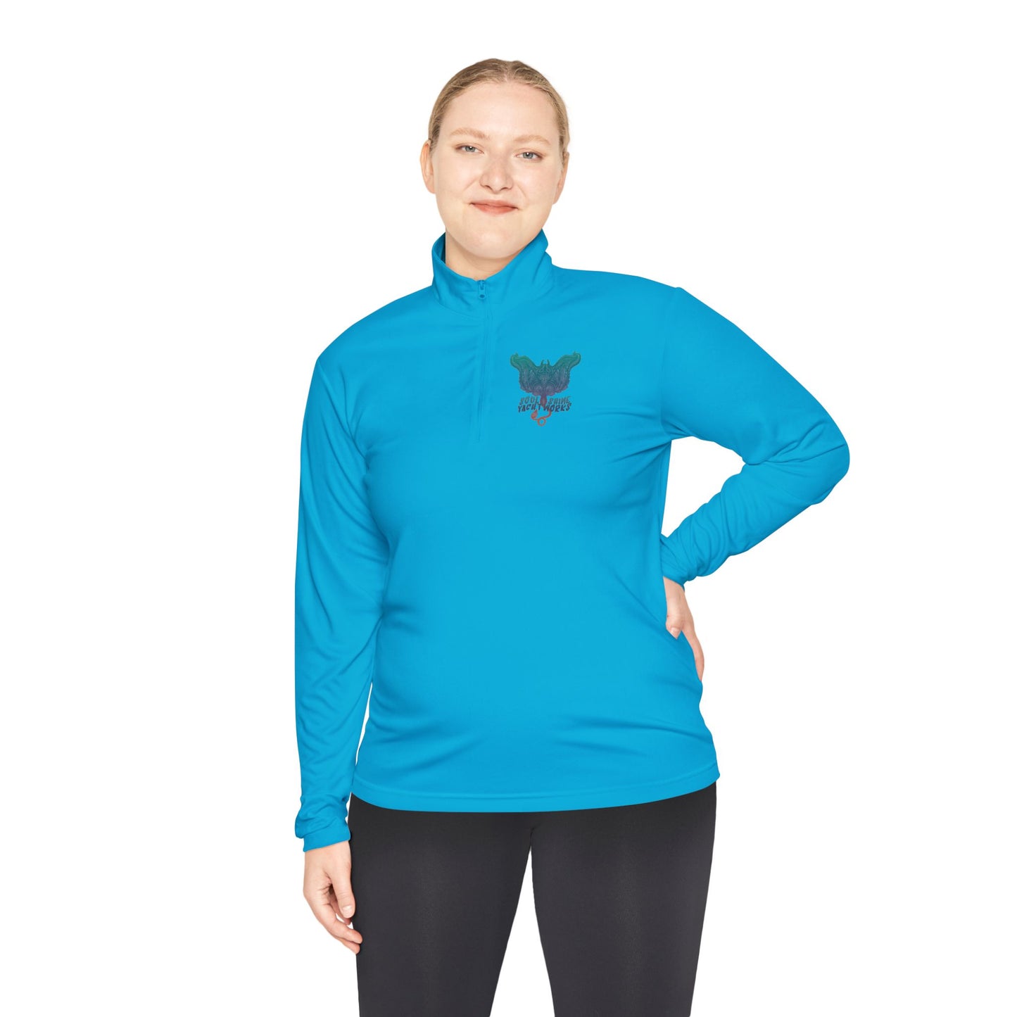 Soul Shine Yachtworks Manta Vibrant Unisex Quarter-Zip Pullover - Perfect for Casual Outings, Cozy Layering, Outdoor Adventures, Unique Gift Idea, Stylish Sweatshirt