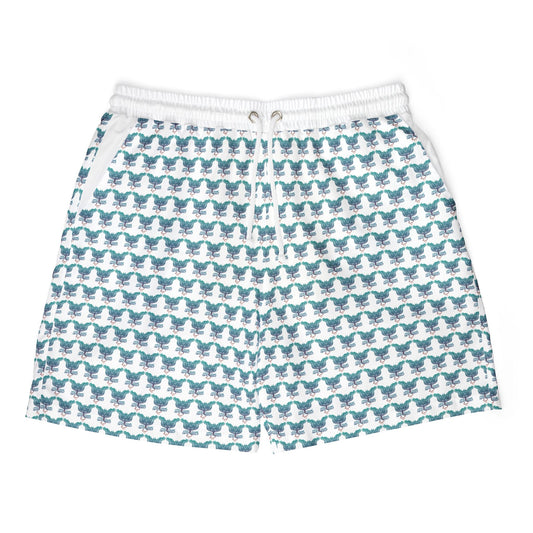 Trendy Unisex Swim Shorts, Summer Beach Wear, Vacation Essentials, Pool Party Attire, AOP Design, Perfect for Sunbathing