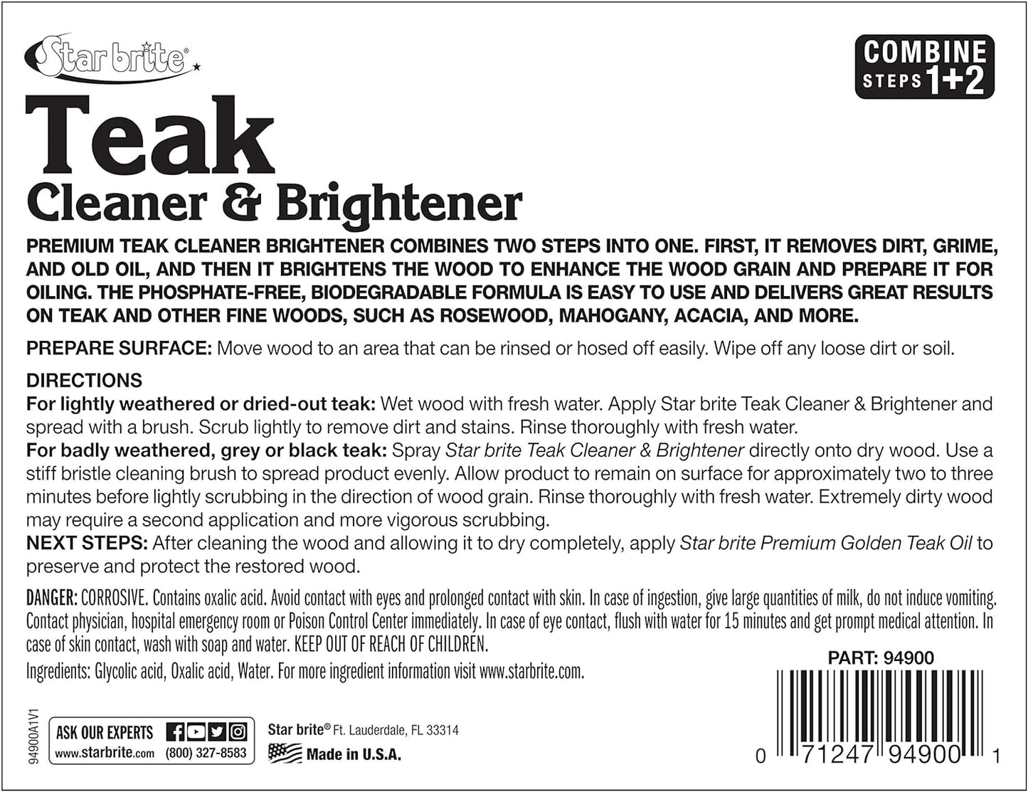 STAR BRITE Teak Cleaner & Brightener