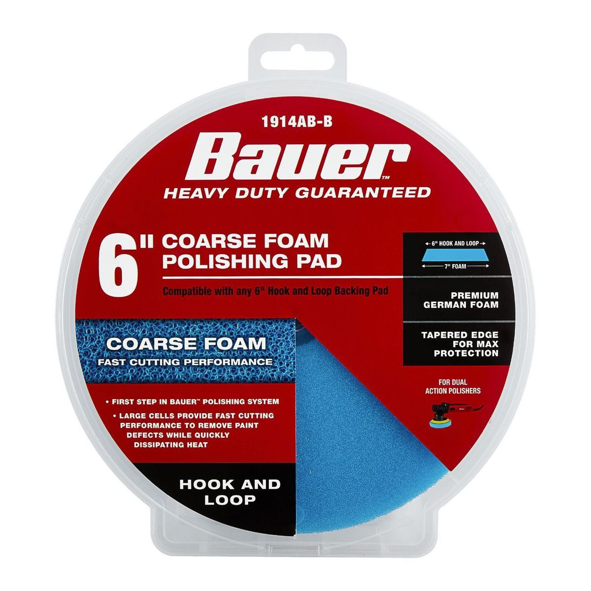 Foam Polishing Pads Coarse Blue 6"