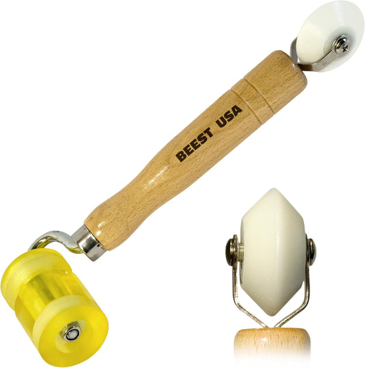 BEEST Seam Roller - Sound Deadening Roller for Automotive Cars, RV Roofs, Metal, Fiberglass, EPDM, TPO Rubber - Dual Design Seam Rolling & Sound Deadening Tool with 2" Flat & Edge Rolling Application