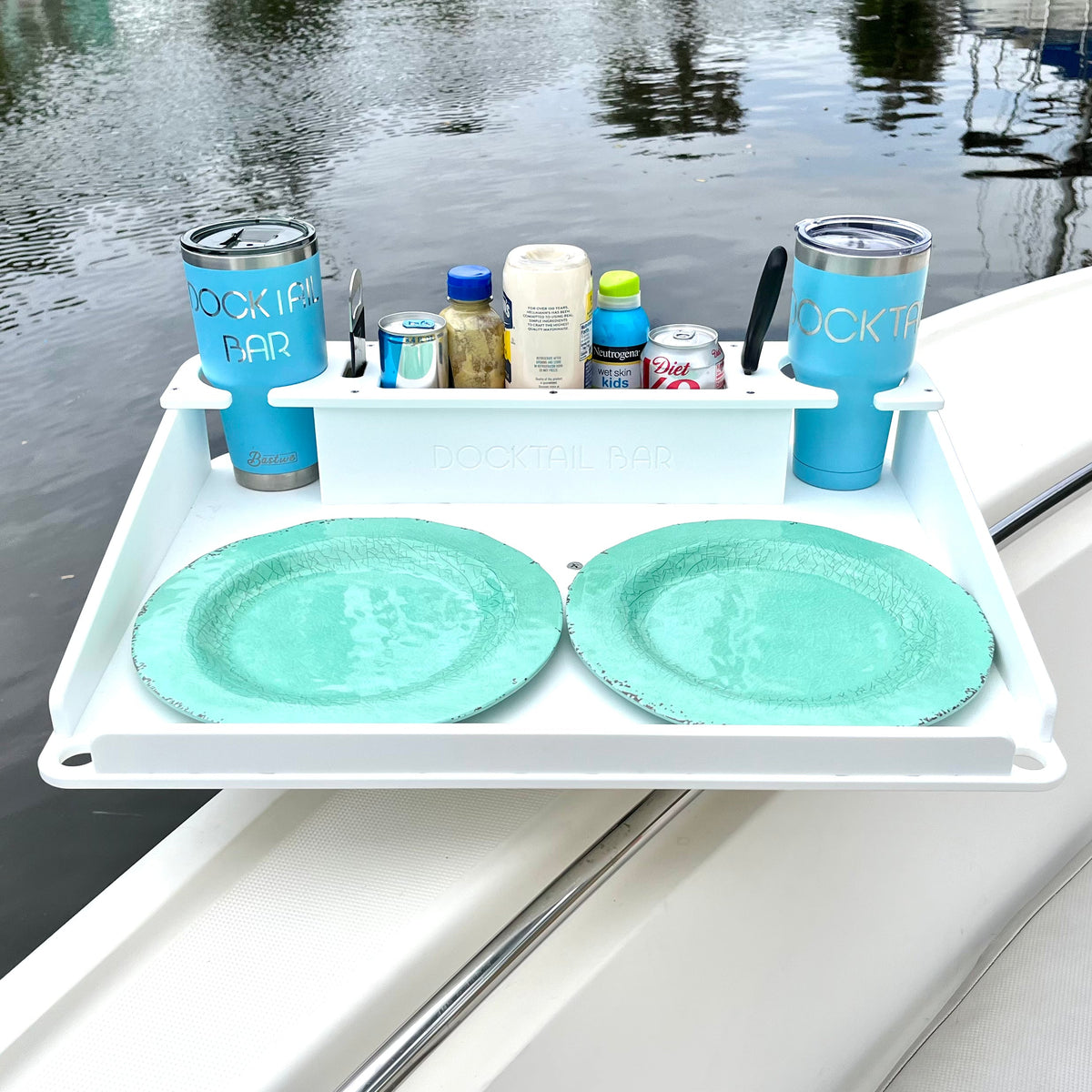Docktail Utility Table with Rod Holder Mount