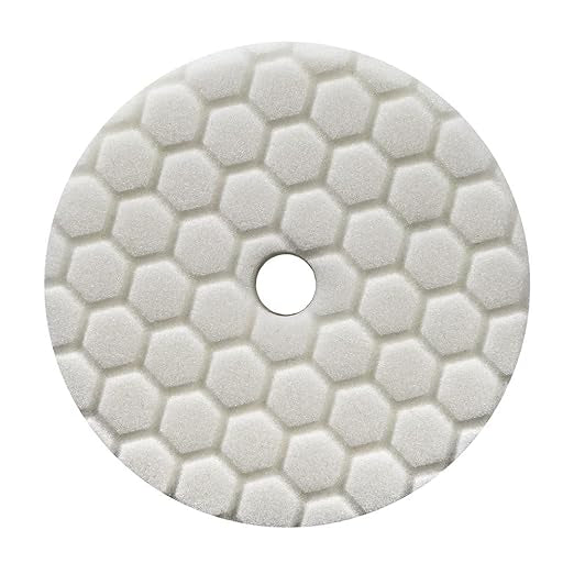 Hex-Logic Quantum Light-Medium Polishing Pad, White (6.5 Inch Pad Made for 6 Inch Backing Plates)