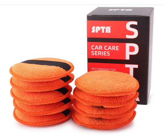 SPTA Microfiber Applicator Pad 5 inch Round With Elastic Band Grip