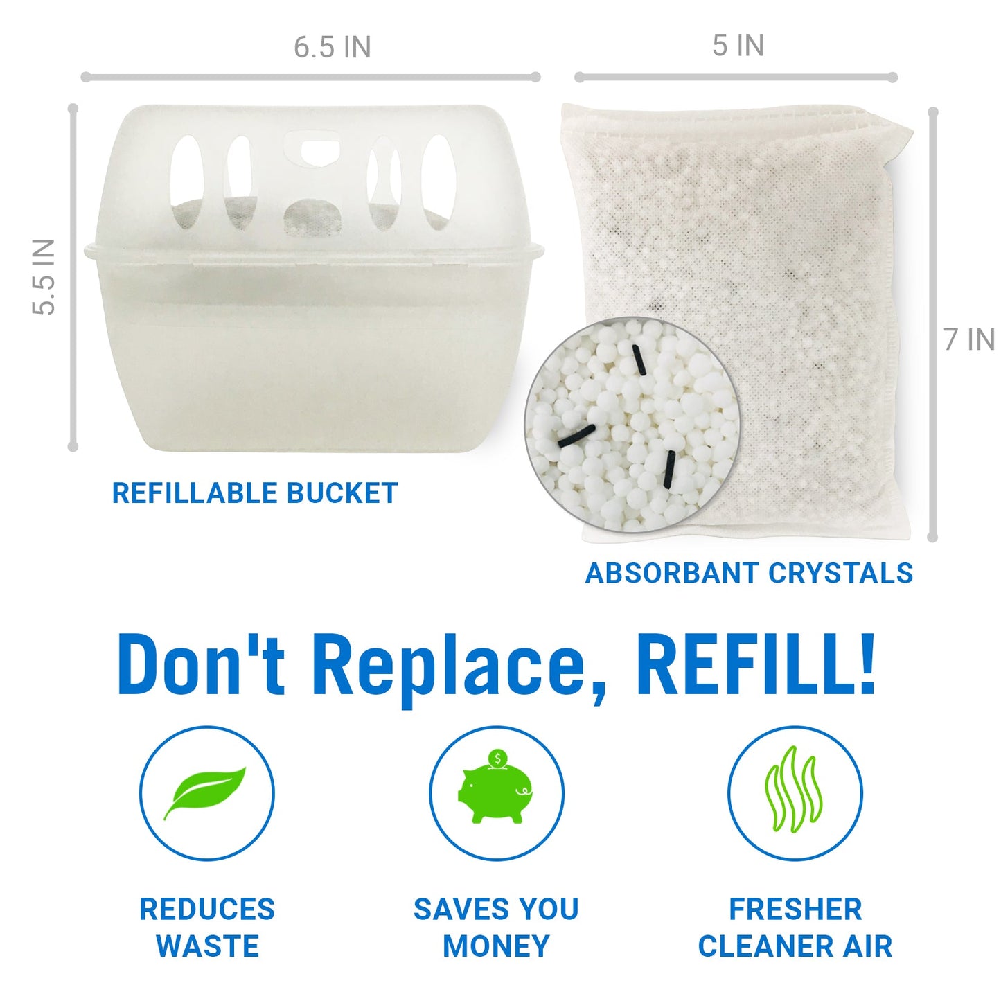 Refillable Dehumidifier Container