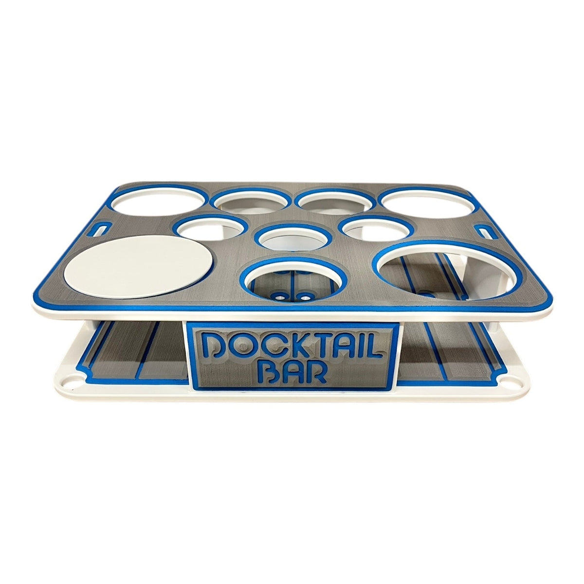 Docktail Boat Table Caddy with Adjustable Rod Holder Mount