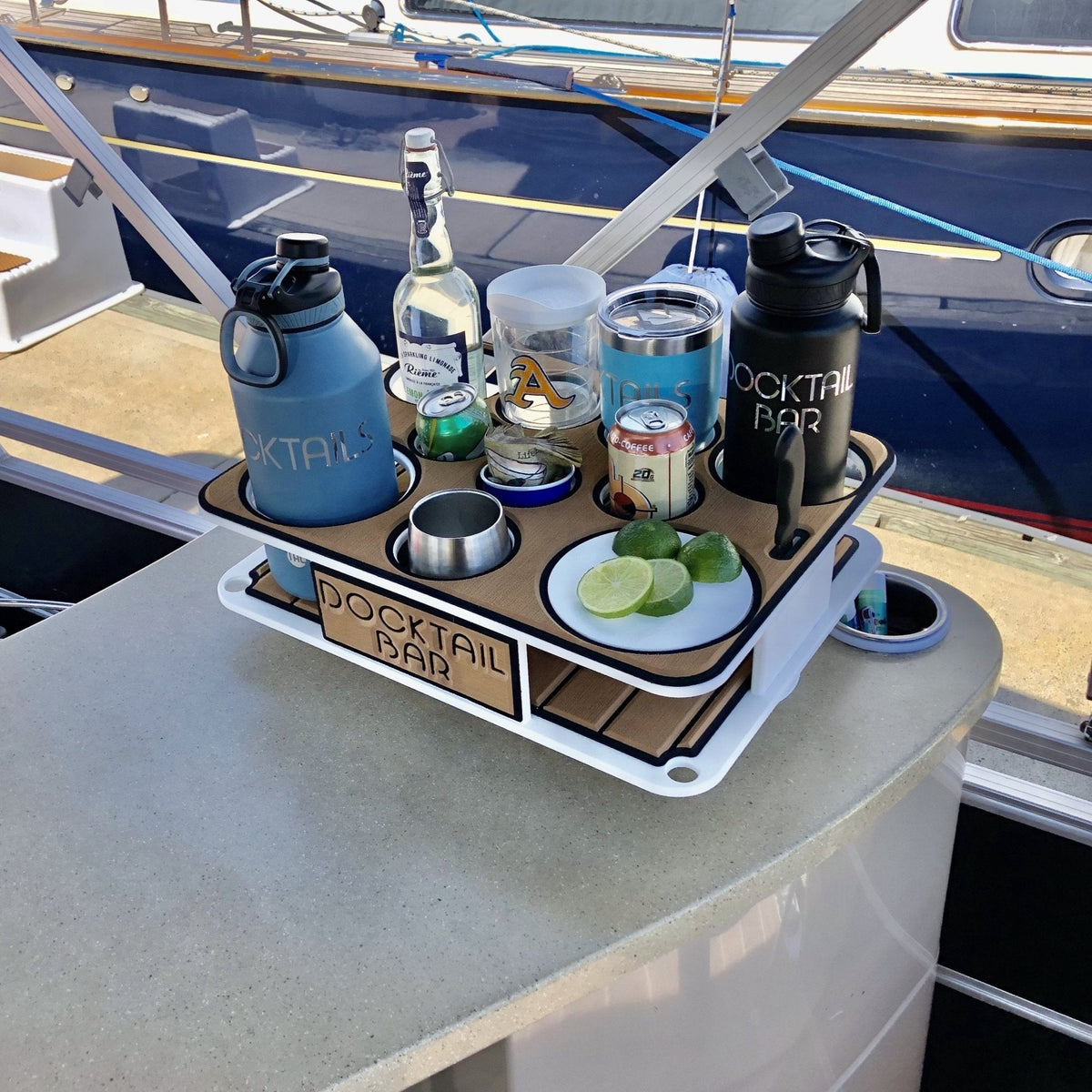 Docktail Boat Table Caddy with SeaSucker Vacuum Mounts