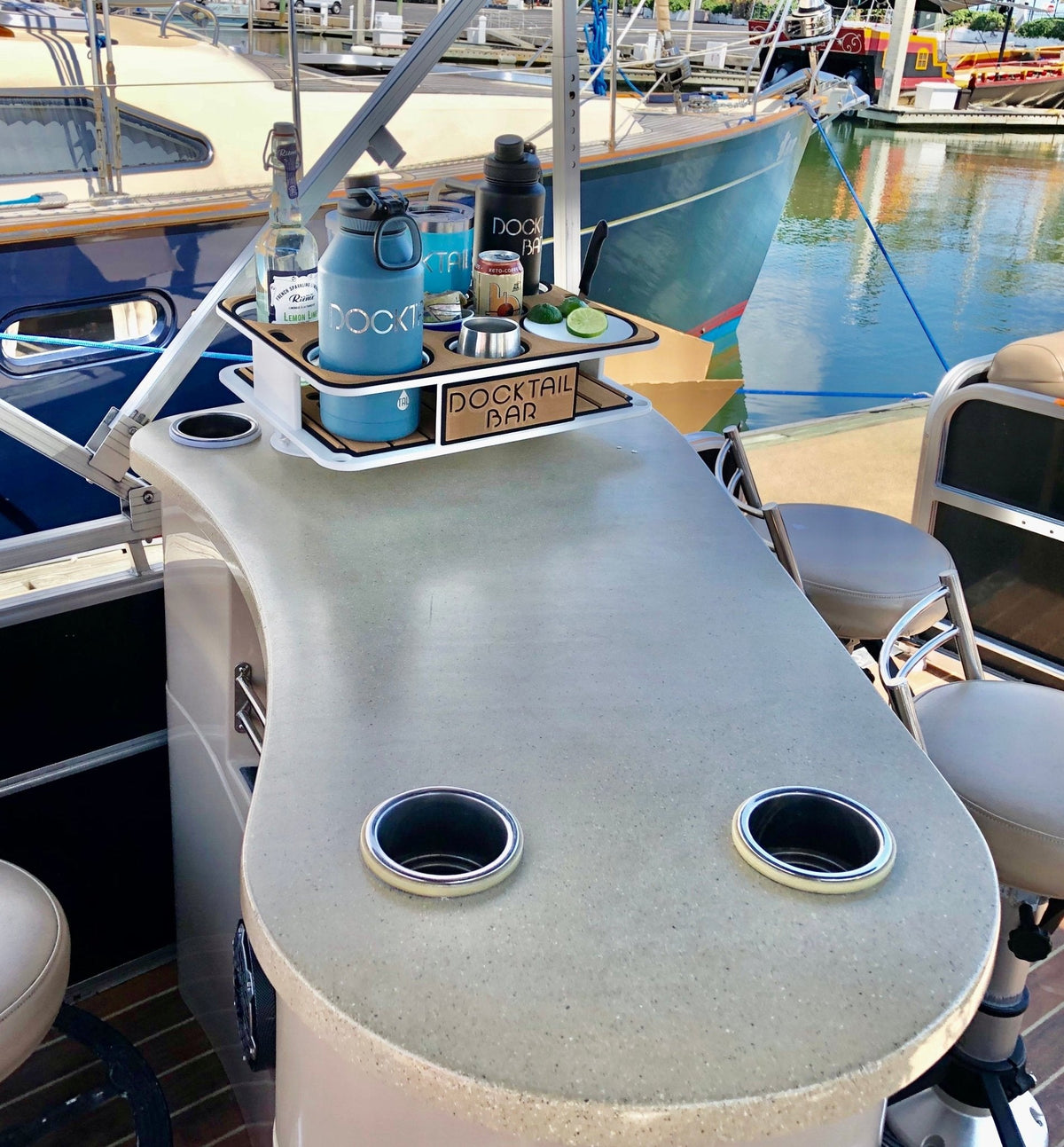 Docktail Boat Table Caddy with SeaSucker Vacuum Mounts