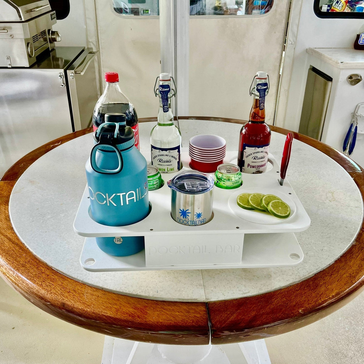 Docktail Boat Table Caddy with SeaSucker Vacuum Mounts