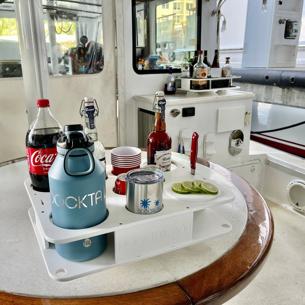 Docktail Boat Table Caddy with SeaSucker Vacuum Mounts