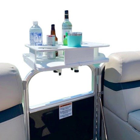 Docktail Boat Table Caddy with Pontoon Rail Mount
