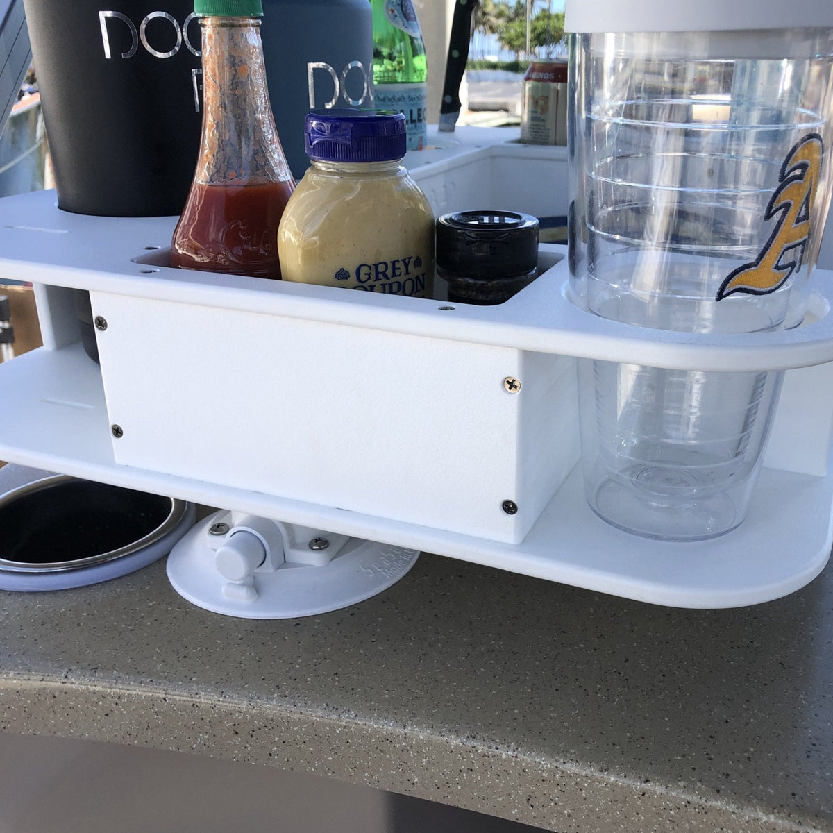 Docktail Butler Table with SeaSucker Vacuum Mounts