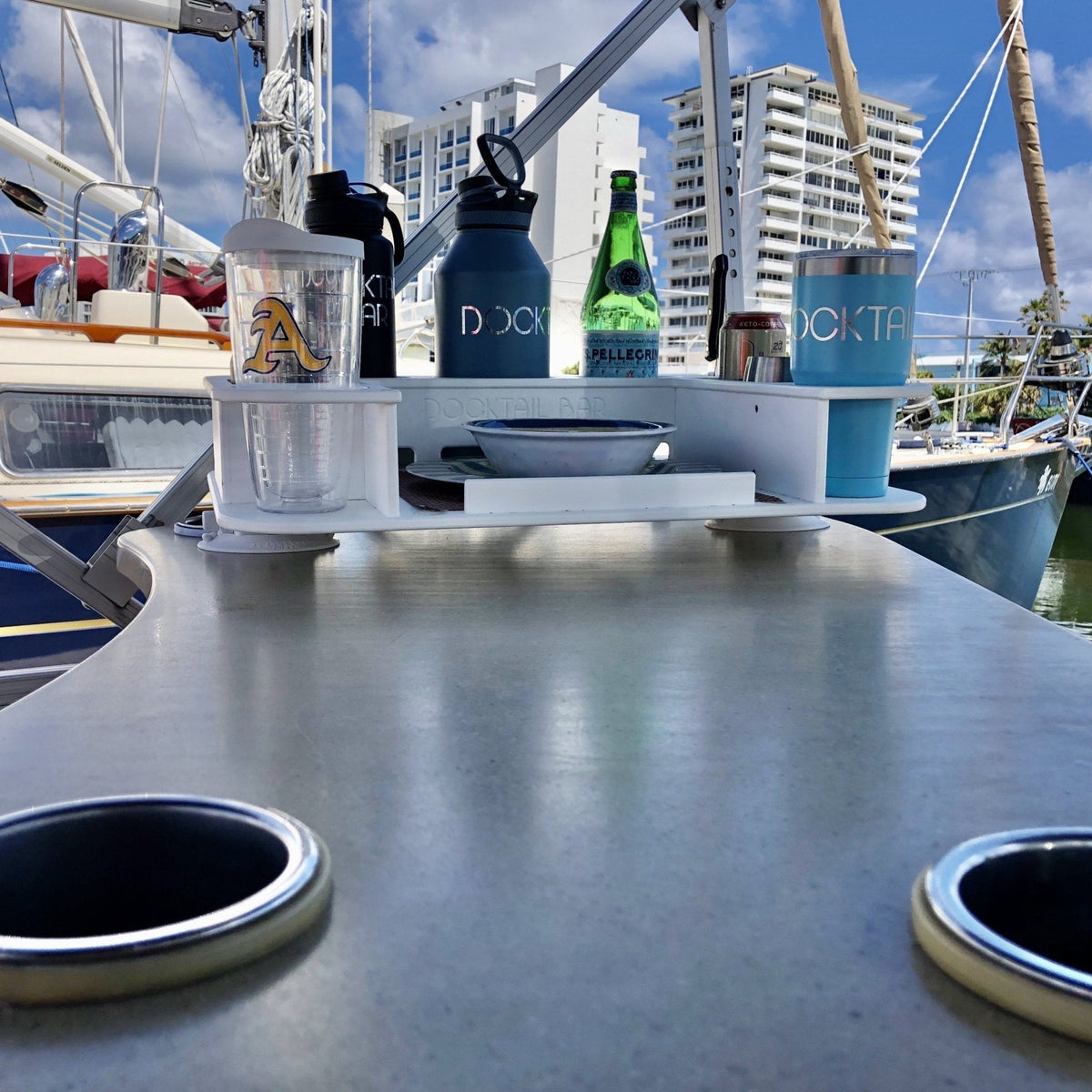 Docktail Butler Table with SeaSucker Vacuum Mounts
