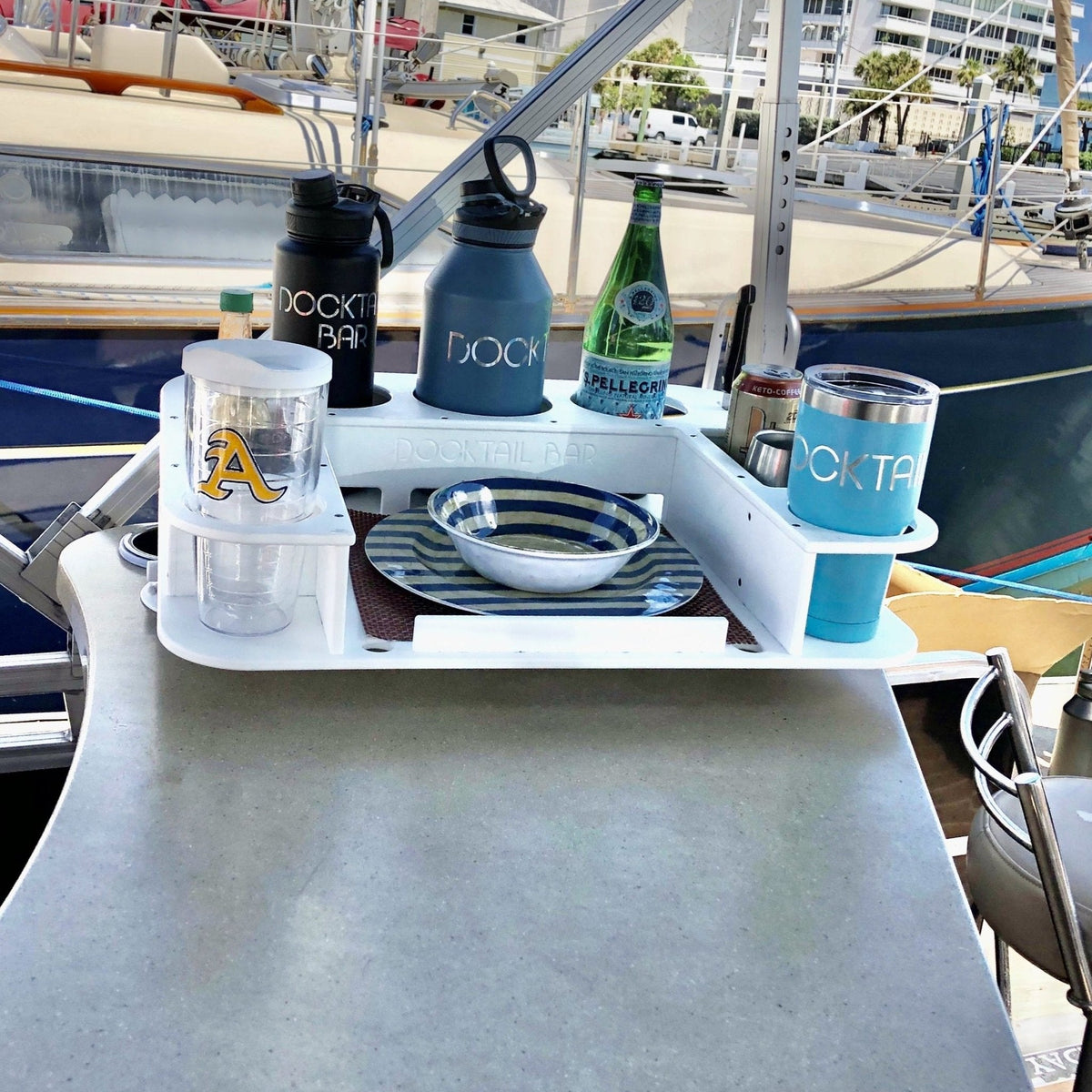 Docktail Butler Table with SeaSucker Vacuum Mounts