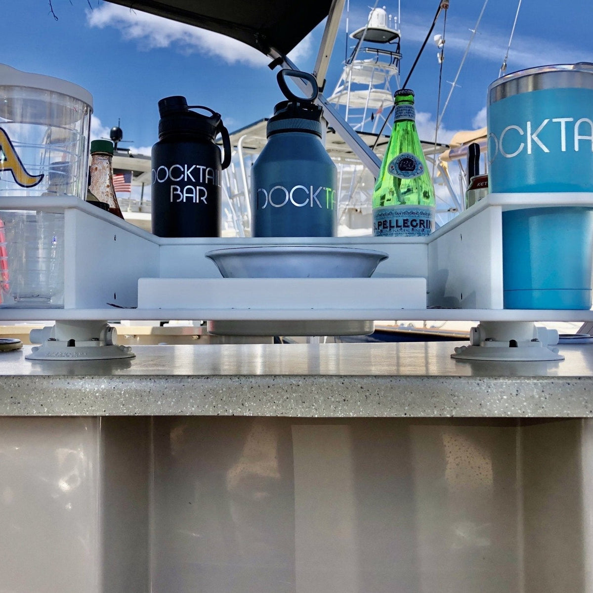 Docktail Butler Table with SeaSucker Vacuum Mounts