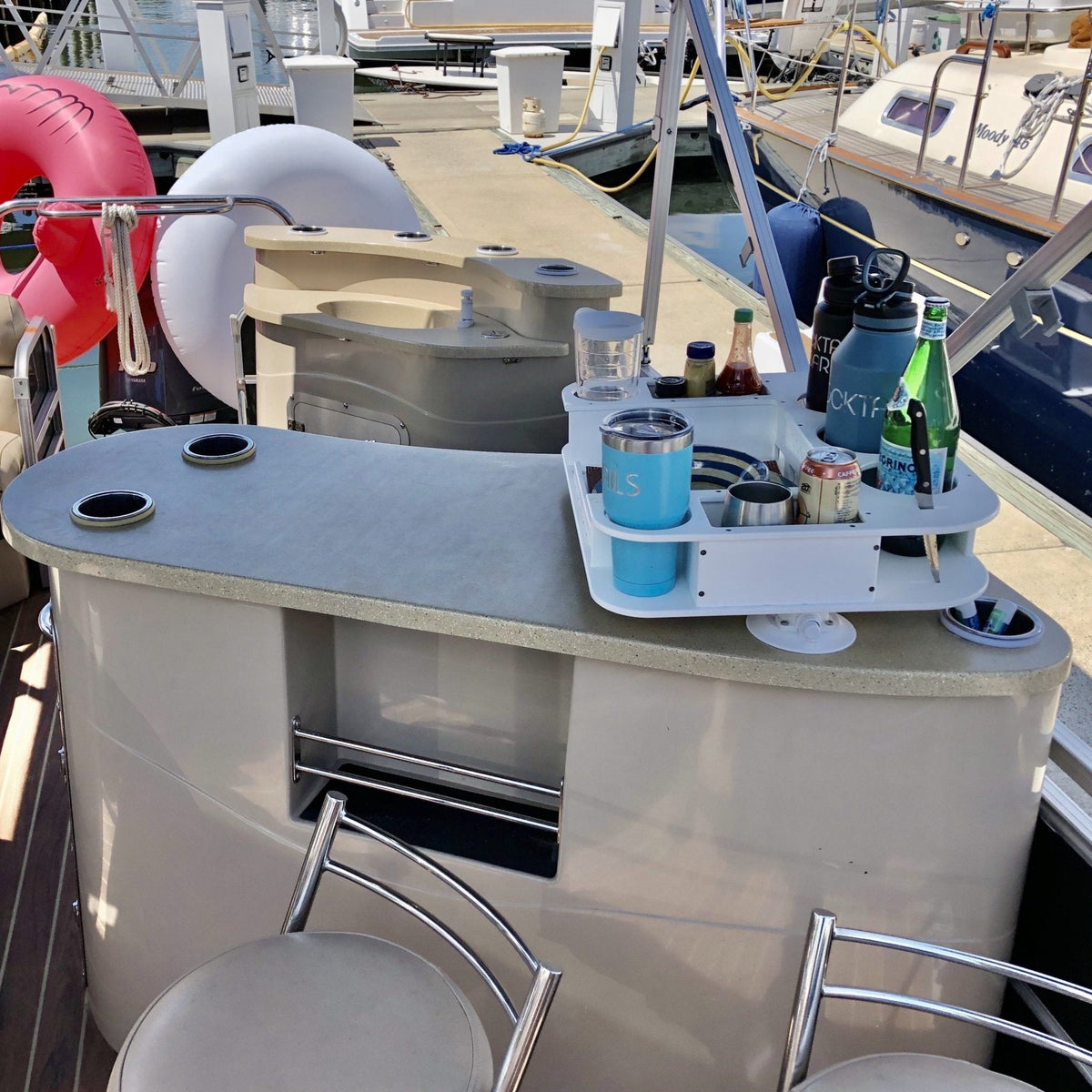 Docktail Butler Table with SeaSucker Vacuum Mounts