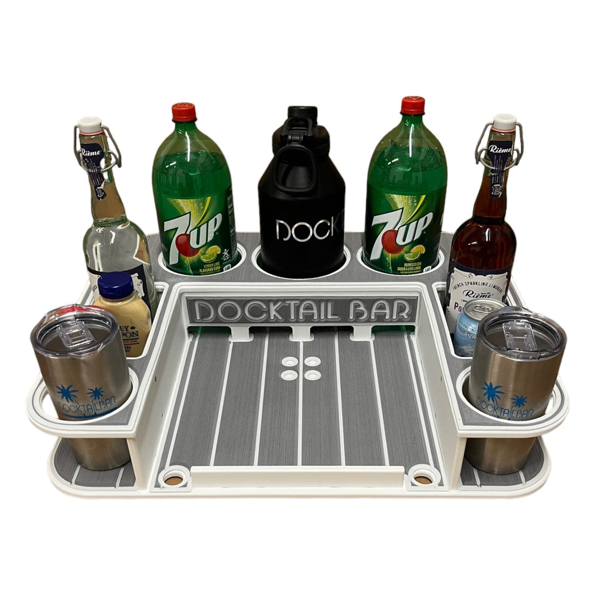 Docktail Butler Table with Rod Holder Mount