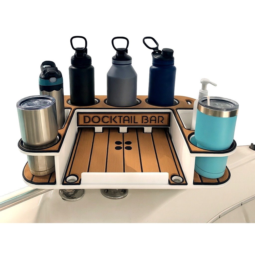 Docktail Butler Table with Rod Holder Mount
