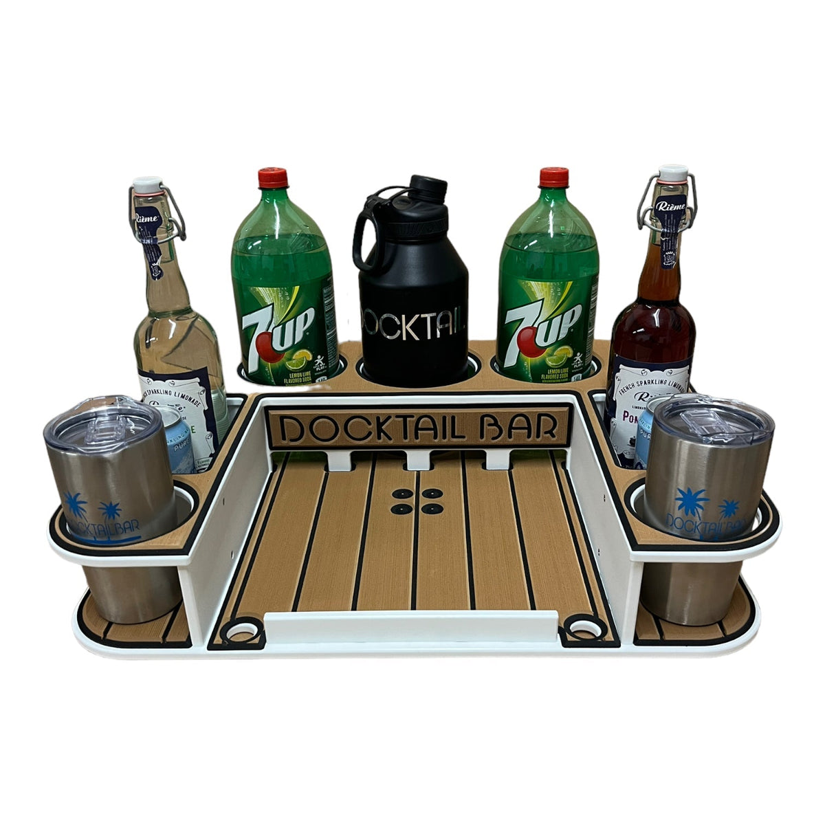 Docktail Butler Table with Rod Holder Mount