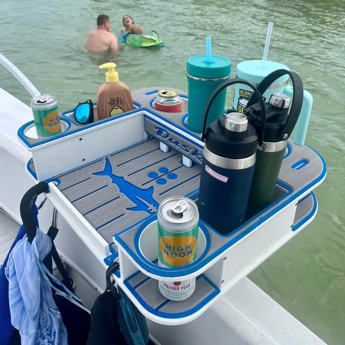 Docktail Butler Table with Rod Holder Mount