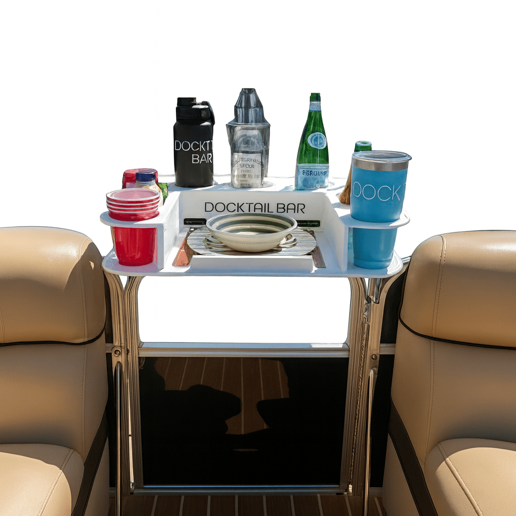 Docktail Butler with Pontoon Rail Mount