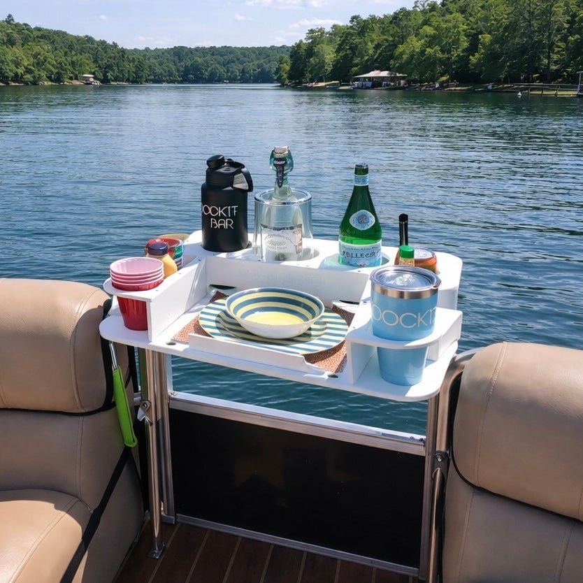 Docktail Butler with Pontoon Rail Mount