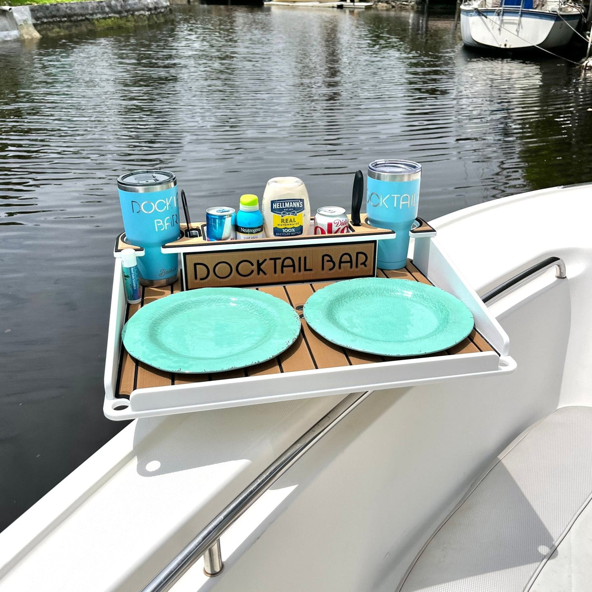 Docktail Utility Table with Rod Holder Mount