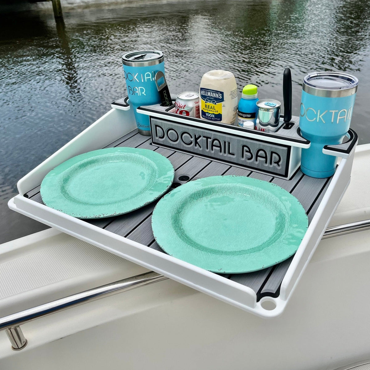 Docktail Utility Table with Rod Holder Mount