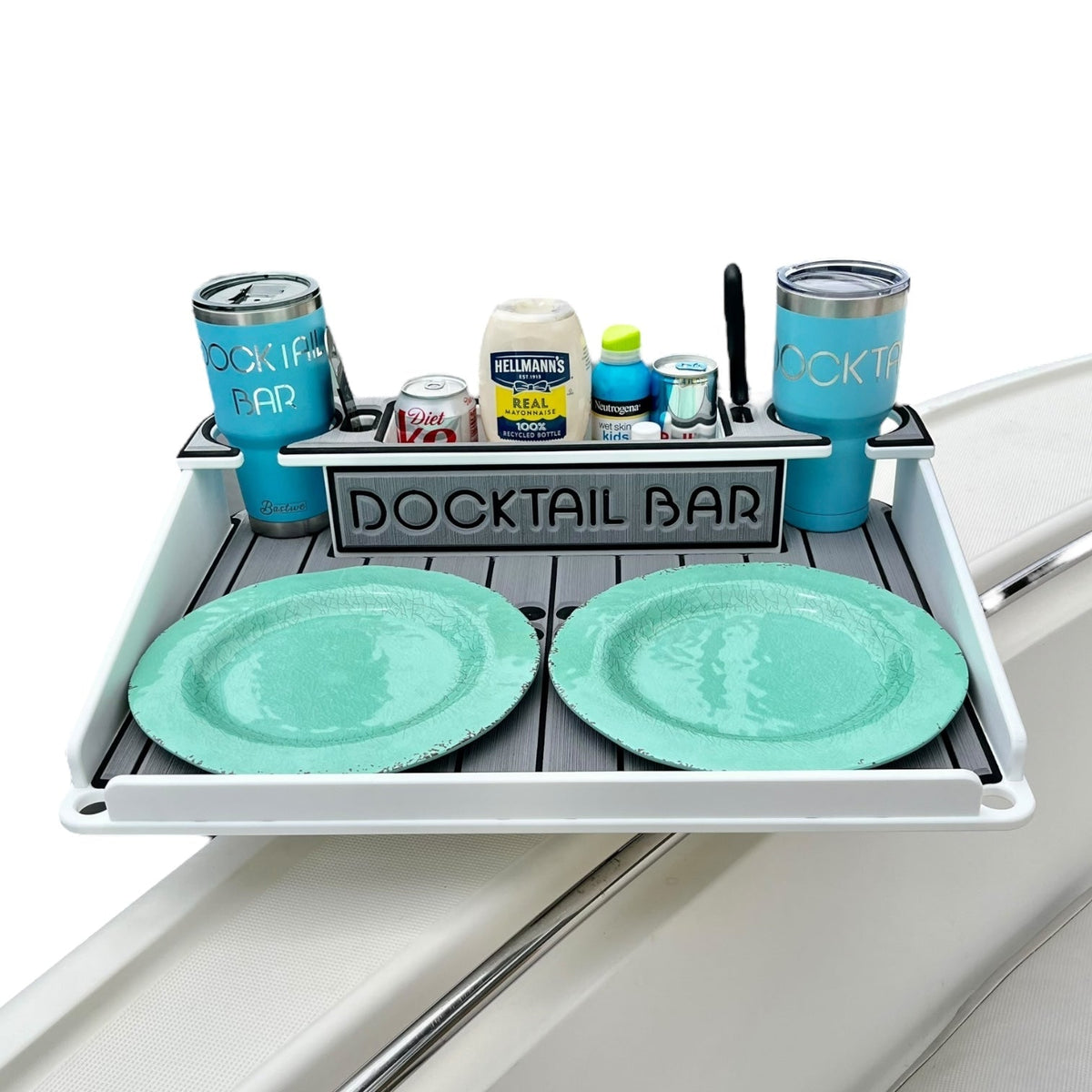 Docktail Utility Table with Rod Holder Mount