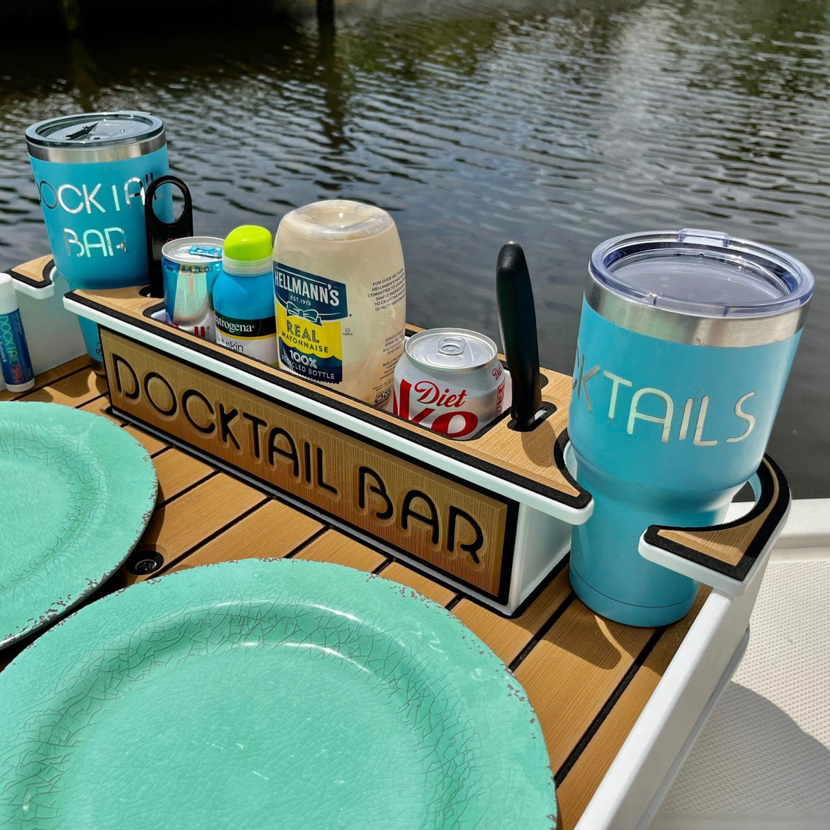 Docktail Utility Table with Rod Holder Mount