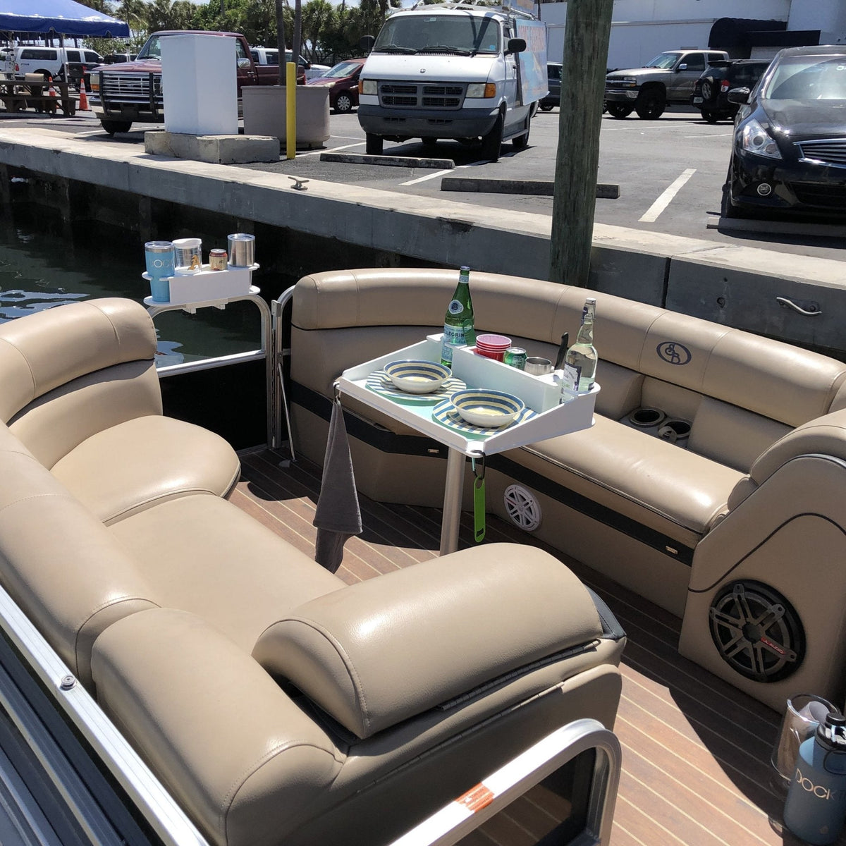 Docktail Utility Pedestal Boat Table
