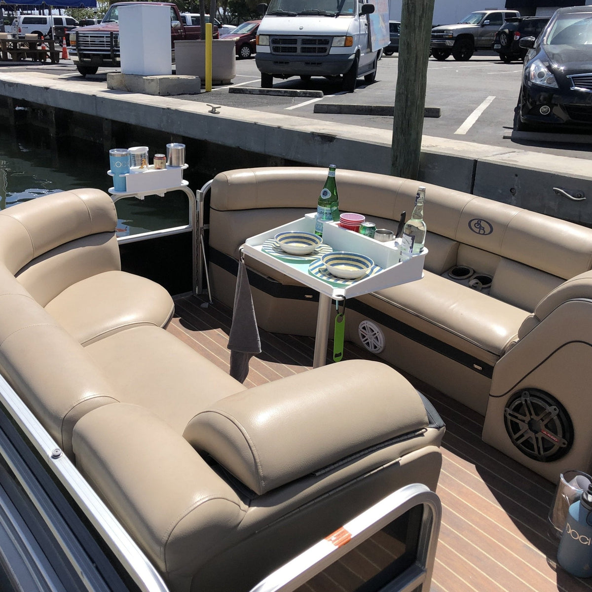 Docktail Utility Pedestal Boat Table