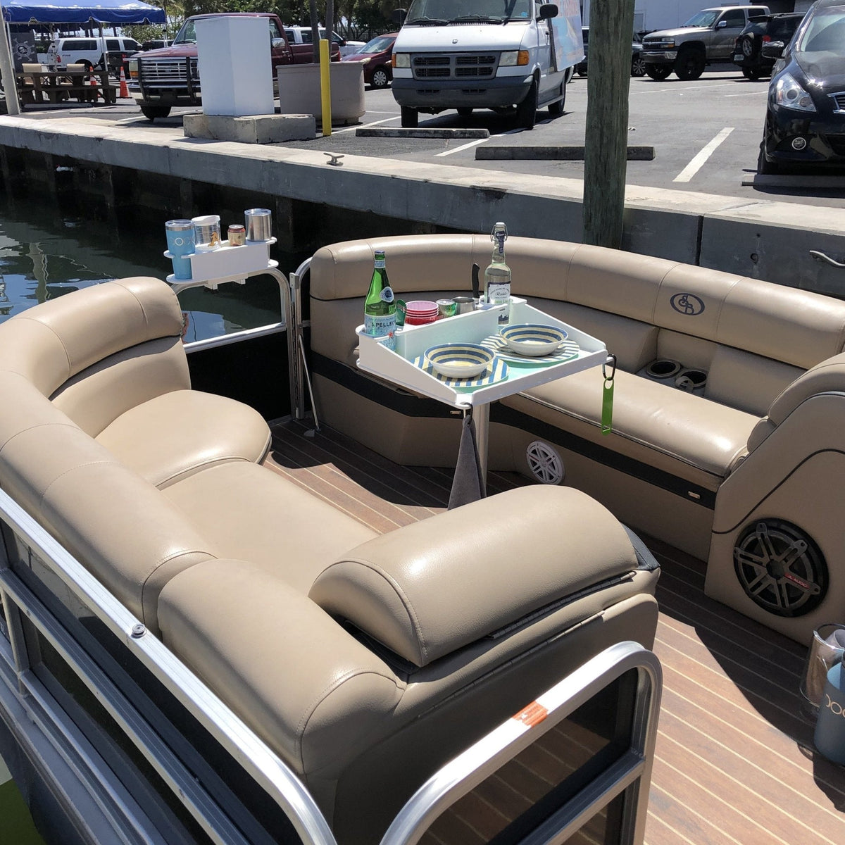 Docktail Utility Pedestal Boat Table