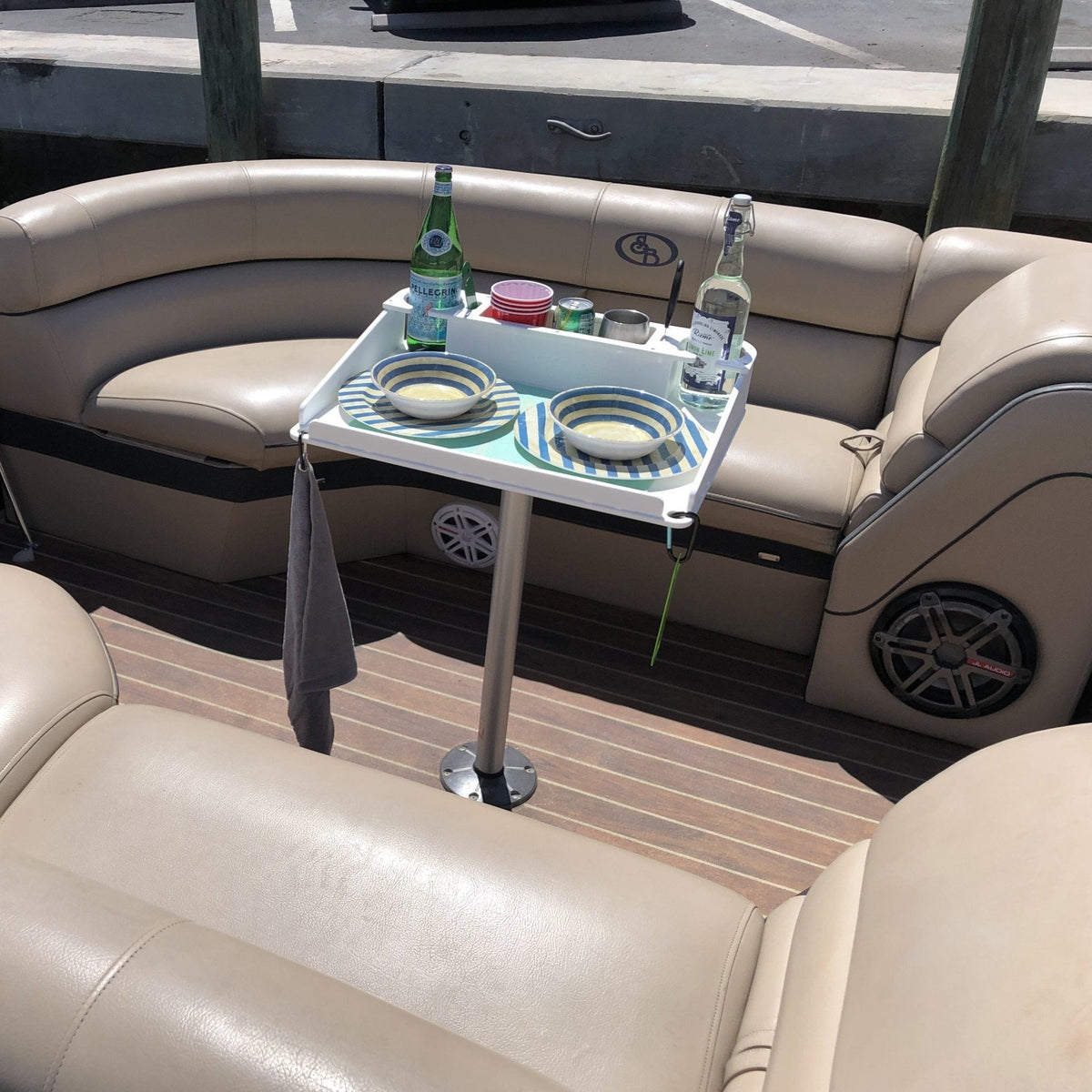 Docktail Utility Pedestal Boat Table
