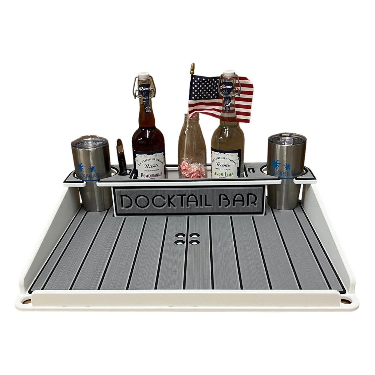 Docktail Utility Table with Pontoon Rail Mount