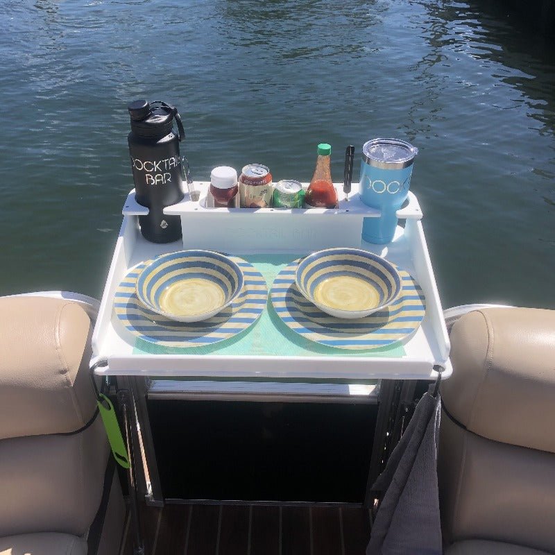 Docktail Utility Table with Pontoon Rail Mount