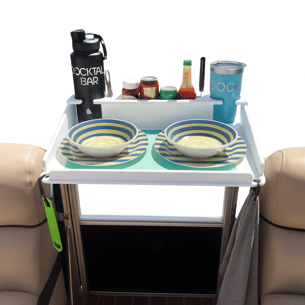 Docktail Utility Table with Pontoon Rail Mount