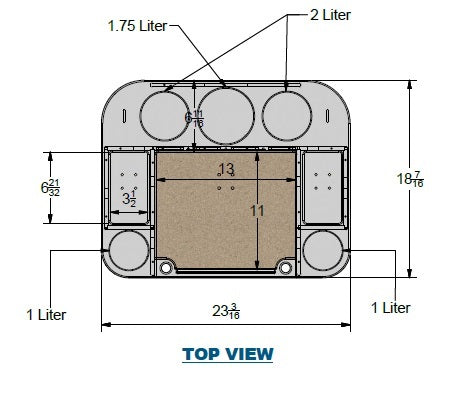 Docktail Butler Table with Rod Holder Mount